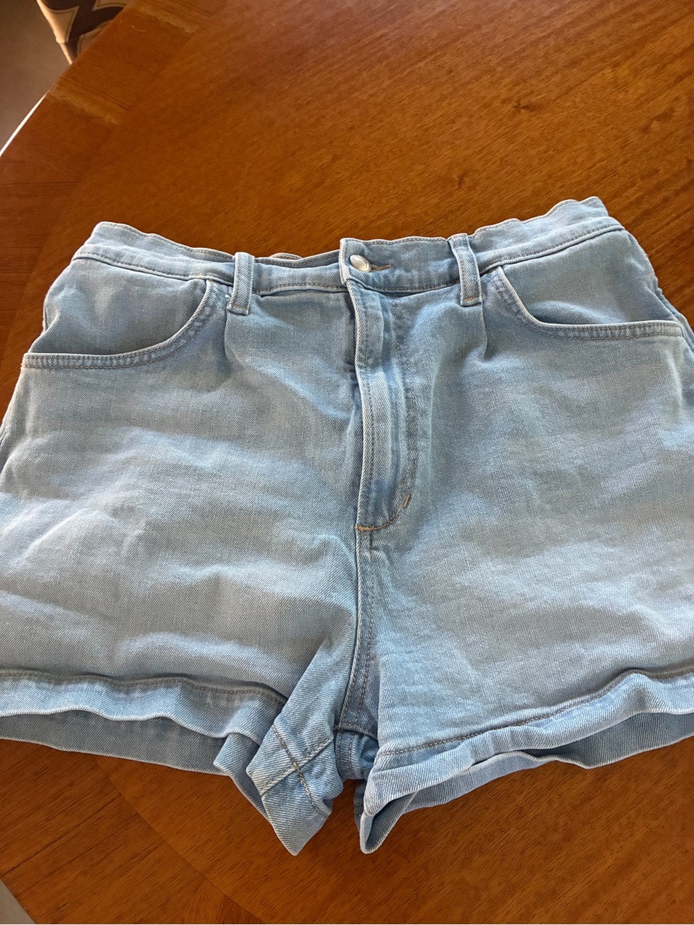 Joe's Jeans Light Wash Denim High-Rise Shorts
